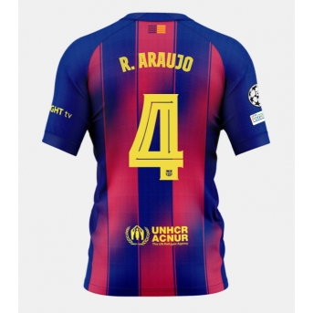 Billige Fotballdrakt Barcelona Ronald Araujo #4 Replika Hjemmedrakt 2025-26 Kortermet